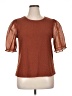 DR2 Brown Short Sleeve Blouse Size XL - photo 1