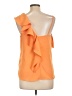 Amanda Uprichard 100% Polyester Orange Sleeveless Blouse Size L - photo 2