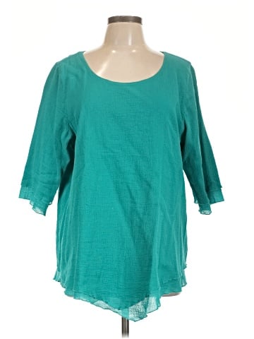 Soft Surroundings 3/4 Sleeve Top (view 1)