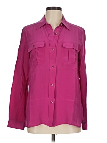 Marc by Marc Jacobs Long Sleeve Silk Top (view 1)