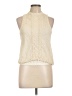 Paper Crane 100% Polyester Ivory Sleeveless Blouse Size L - photo 1