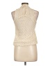 Paper Crane 100% Polyester Ivory Sleeveless Blouse Size L - photo 2
