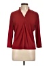 Doncaster Collection Burgundy 3/4 Sleeve Top Size L - photo 1