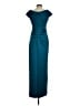 Xscape 100% Polyester Solid Teal Cocktail Dress Size 4 - photo 2