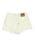 Levi's 100% Cotton Ivory Denim Shorts Size 24 waist - photo 2
