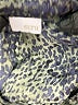 Ecru 100% Silk Animal Print Green 3/4 Sleeve Silk Top Size M - photo 7