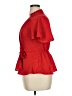 Monteau Red Short Sleeve Blouse Size XL - photo 5