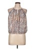 Theory 100% Polyester Orange Sleeveless Blouse Size L - photo 1