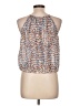 Theory 100% Polyester Orange Sleeveless Blouse Size L - photo 2