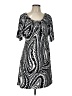 AB Studio Paisley Black Silver Casual Dress Size L - photo 1