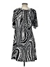 AB Studio Paisley Black Silver Casual Dress Size L - photo 2
