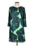 Lilly Pulitzer 100% Polyester Tropical Green Casual Dress Size 10 - photo 1