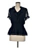 Everleigh 100% Polyester Blue Short Sleeve Blouse Size M - photo 1