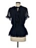 Everleigh 100% Polyester Blue Short Sleeve Blouse Size M - photo 2