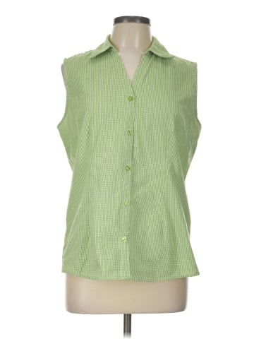 Basic Editions Sleeveless Button-Down Shirt (view 1)