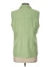 Basic Editions Green Sleeveless Button-Down Shirt Size L - photo 2