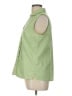 Basic Editions Green Sleeveless Button-Down Shirt Size L - photo 5