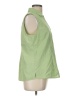 Basic Editions Green Sleeveless Button-Down Shirt Size L - photo 4