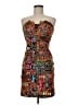 JFW Print Brown Cocktail Dress Size M - photo 1