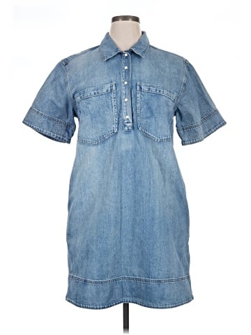 Madewell Denim Popover Dress in Robertson Wash (view 1)