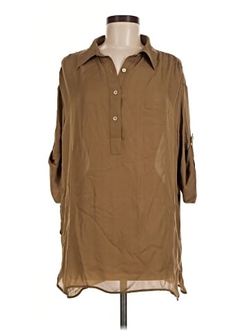 TSE 3/4 Sleeve Silk Top (view 1)