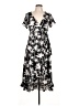 Blue Rain Tropical Black Casual Dress Size L - photo 1