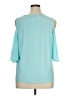 Nina Leonard Teal 3/4 Sleeve Blouse Size 1X - photo 2