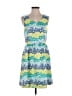Kensie Print Blue Casual Dress Size S - photo 1