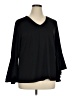 DG^2 by Diane Gilman Black 3/4 Sleeve Blouse Size XL - photo 1