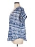 DKNY 100% Polyester Blue Short Sleeve Blouse Size M - photo 5