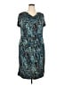 George Animal Print Blue Casual Dress Size 20 - photo 1