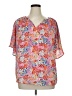 Jules and James 100% Polyester Orange Short Sleeve Blouse Size XL - photo 1