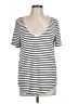 BP. Stripes Ivory Short Sleeve T-Shirt Size L - photo 1