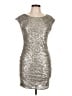 Heartloom 100% Polyester Metallic Silver Cocktail Dress Size L - photo 1