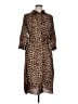 Zara Basic Animal Print Brown Casual Dress Size L - photo 1