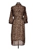Zara Basic Animal Print Brown Casual Dress Size L - photo 2