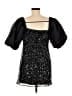Tularosa 100% Polyester Stars Solid Black Cocktail Dress Size M - photo 2