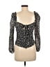 Reformation 100% Viscose Black Long Sleeve Top Size 8 - photo 2