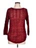 Hannah Chevron-herringbone Red Pullover Sweater Size L - photo 1