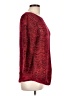 Hannah Chevron-herringbone Red Pullover Sweater Size L - photo 4