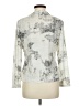 Clara Sun Woo Print Silver Long Sleeve Blouse Size M - photo 2