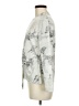 Clara Sun Woo Print Silver Long Sleeve Blouse Size M - photo 5