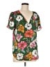 DR2 100% Polyester Green Short Sleeve Blouse Size M - photo 1