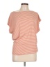 Max Studio Stripes Orange Short Sleeve T-Shirt Size L - photo 1