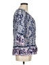 Fever 100% Rayon Blue 3/4 Sleeve Blouse Size M - photo 4