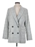 H&M 100% Polyester Plaid Gray Blazer Size S - photo 1