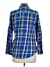 Old Navy 100% Cotton Plaid Blue Long Sleeve Button-Down Shirt Size L - photo 2