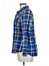 Old Navy 100% Cotton Plaid Blue Long Sleeve Button-Down Shirt Size L - photo 5
