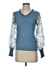 Sioni Blue Long Sleeve Blouse Size S - photo 1