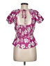 Francesca's Pink Short Sleeve Blouse Size M - photo 2